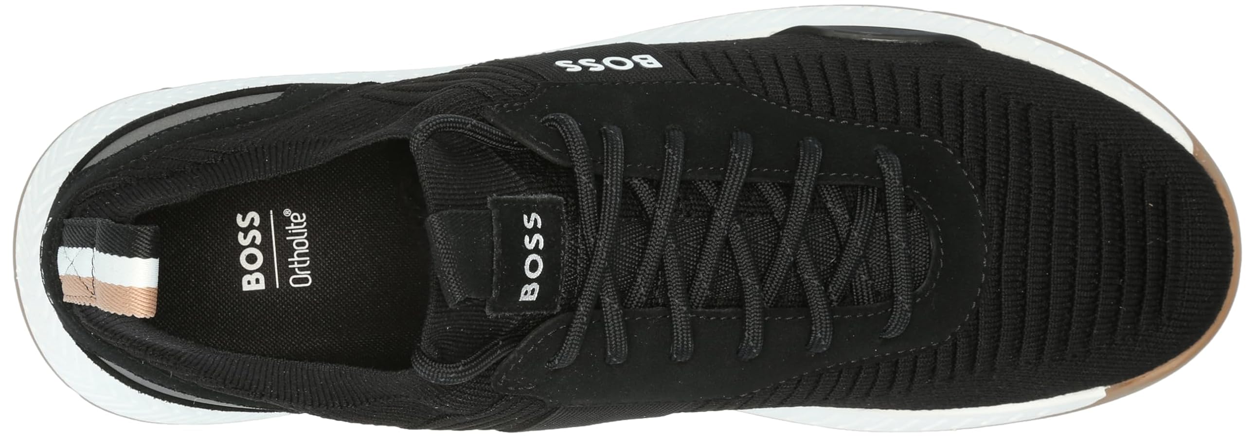 BOSS ストラクチャードニット ソックススニーカー ロゴ BOSS ストラクチャードニット ソックススニーカー ロゴ (Hugo
