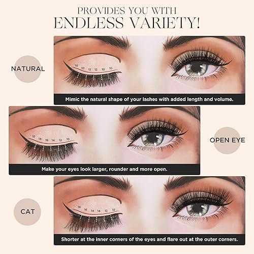Miniatura 3 de LASHVIEW Extensiones de pestañas en racimo de pestañas individuales de megavolumen, extensiones de pestañas postizas en racimo para bricolaje en