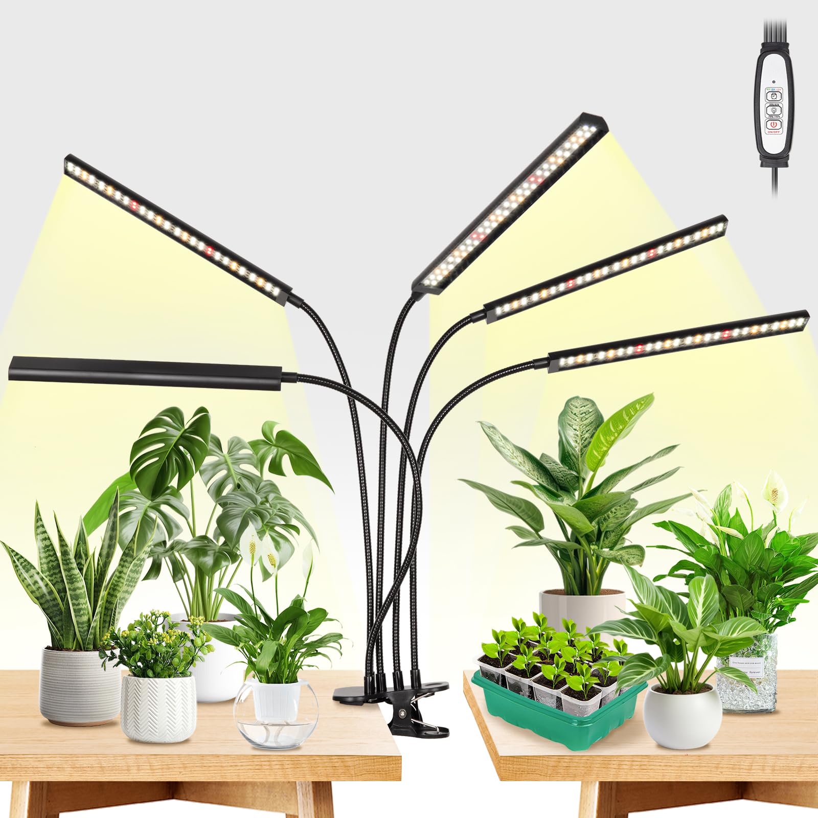 FOXGARDEN 5-Head 260 LED Clip Lamp