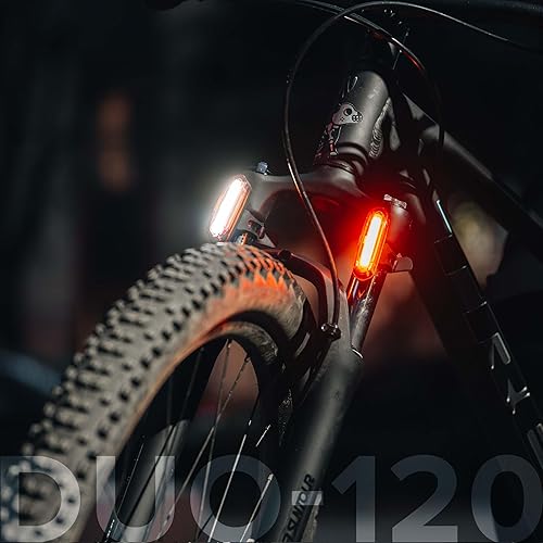 Miniatura 6 de DUO-120 Rear Bike Light  USB-C Rechargeable Red & White LED  Flashing Strobe Tail Light for Bicycle Safety  Adjustable Angle for Seat Post, Fork, or