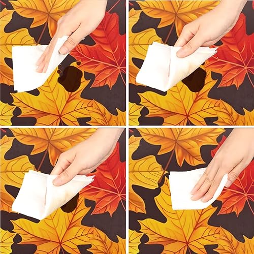 Vista 301 de Pardick Mantel redondo elástico con diseño de hojas de otoño, mantel redondo ajustable de 36 a 42 pulgadas, mantel circular impermeable, lavable