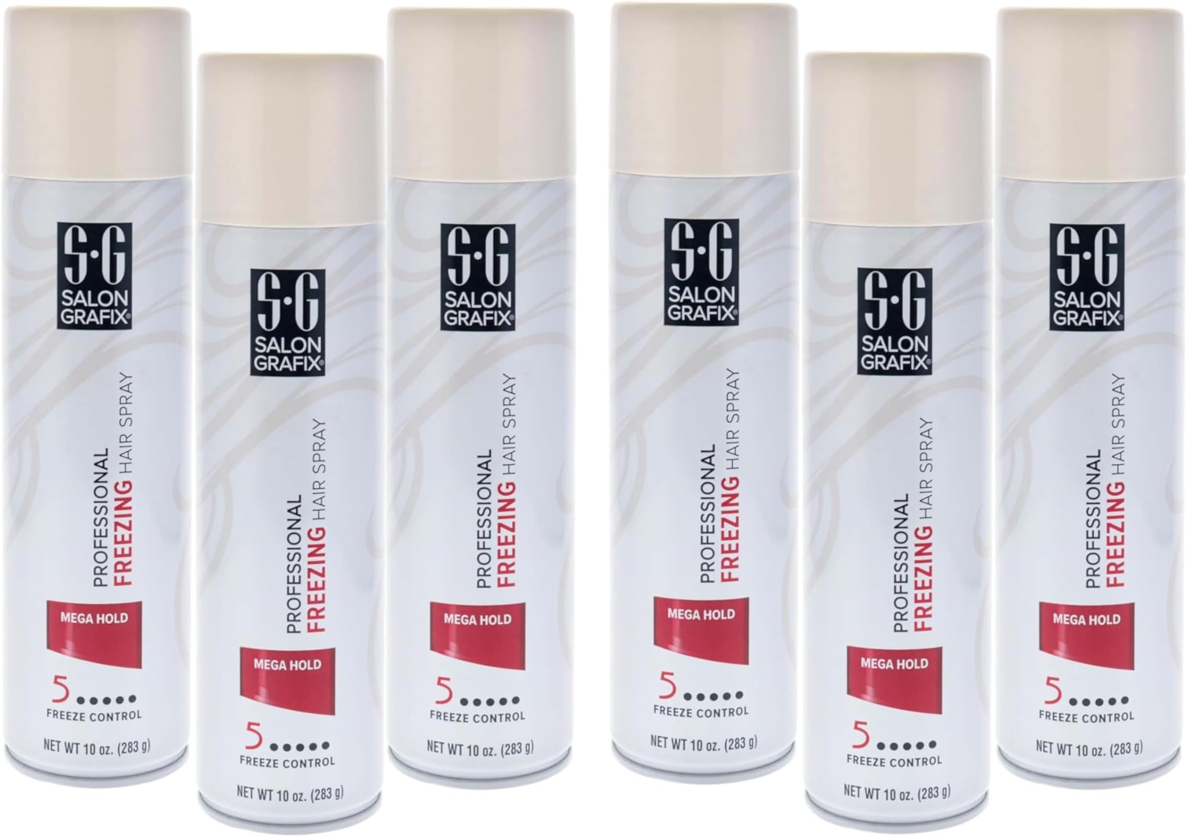 Hairspray Freezing Mega Hold 10 Ounce (295ml) (6 Pack)