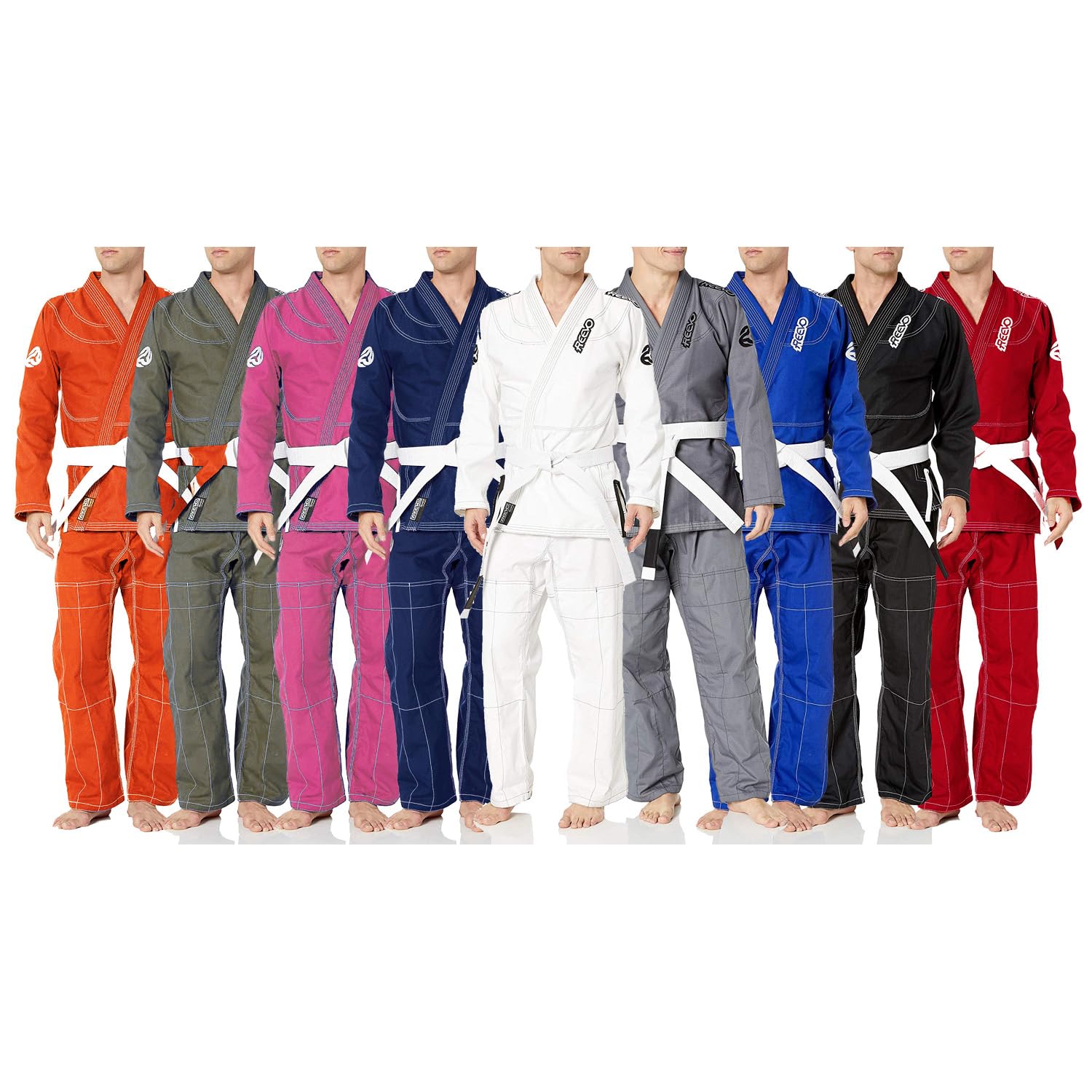 REEVO Guard Ultralight - Super Light - BJJ Gi for Kids and Adults - Brazillian Jiu Jitsu Uniform w/Free White Belt