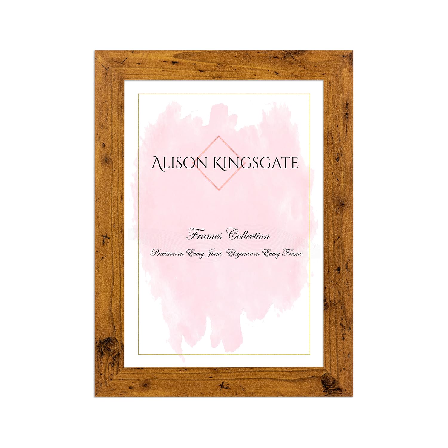 Alison Kingsgate Rustic Modern A4 /O Picture Frame - Engineered Wood Photo Frame With Shatterproof Perspex Front - Ideal For Posters, Certificates & Artwork