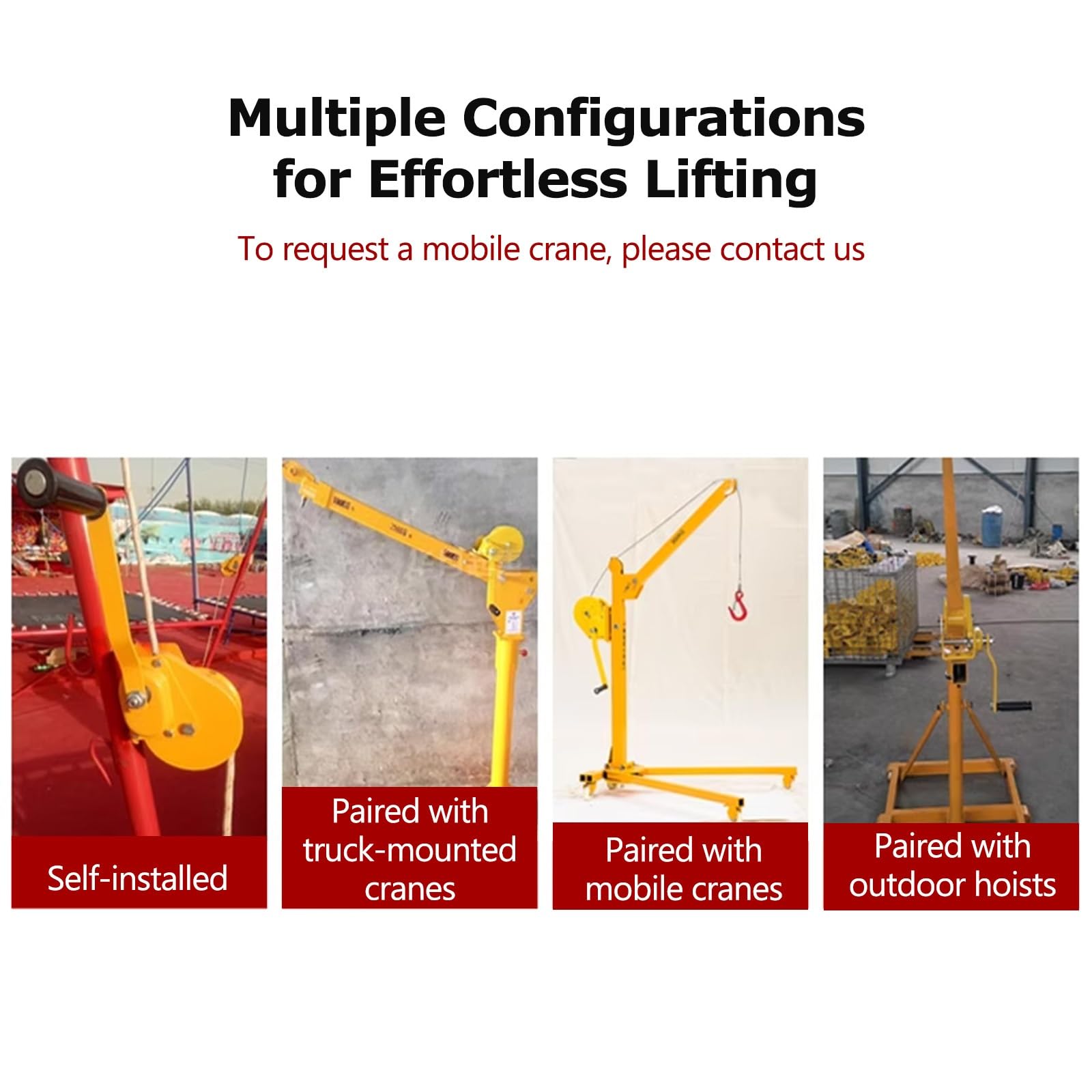 Automatische Bremse, Manuelle Seilwinde mit Haken und Stahlseil, Handbetriebene Winde, Bidirektional Selbsthemmend, Kompaktes, Tragbares Design(1200Lb/500kg,Single-Winch)