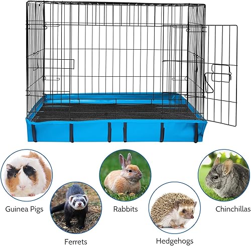 Miniatura 5 de Mixweer 2 piezas de 47.2 x 24.4 pulgadas, forro impermeable para jaula de conejillo de indias, parte inferior de lona lavable, base lavable para