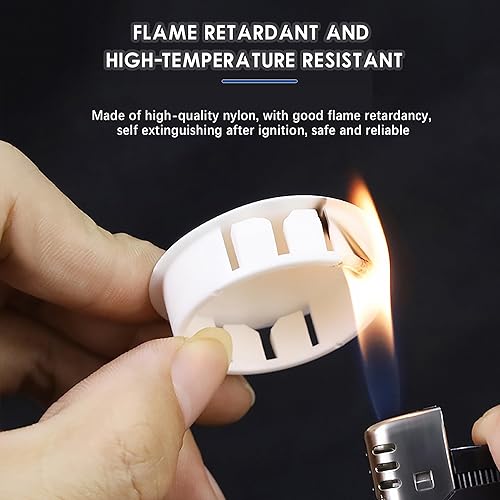 Miniatura 5 de BOPOREAE Tapones de agujero de plástico blanco de 1 "(25 mm) con cierre a presión, tapones de panel de agujero redondo para gabinetes de cocina,