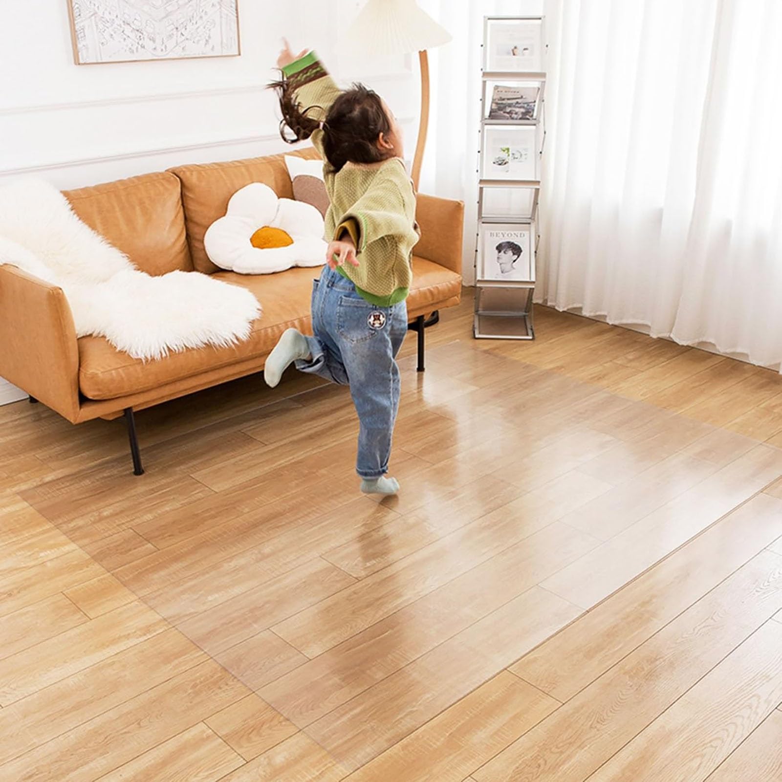 72x72 72x75inches Rolling Chair Mat For Office Chair Clear Floor Protector Mat For Home Anti-Noise Flat Without Curling