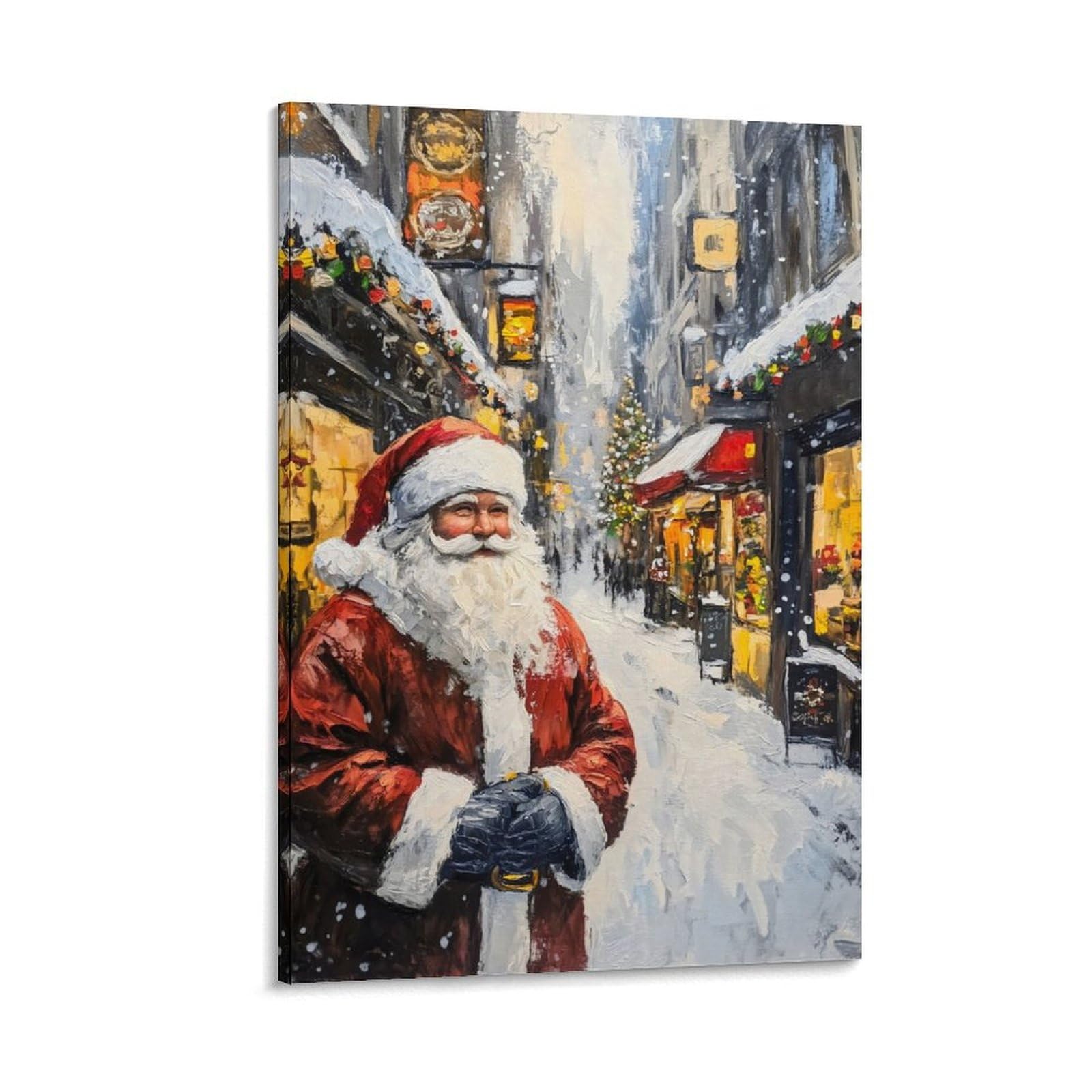 aaaaab Wandbild „Santa Claus Is Coming to Town“ für Teenager, Spielzimmer, Jungenzimmer, Wanddekoration, 60 x 90 cm, Wanddrucke fürs Wohnzimmer