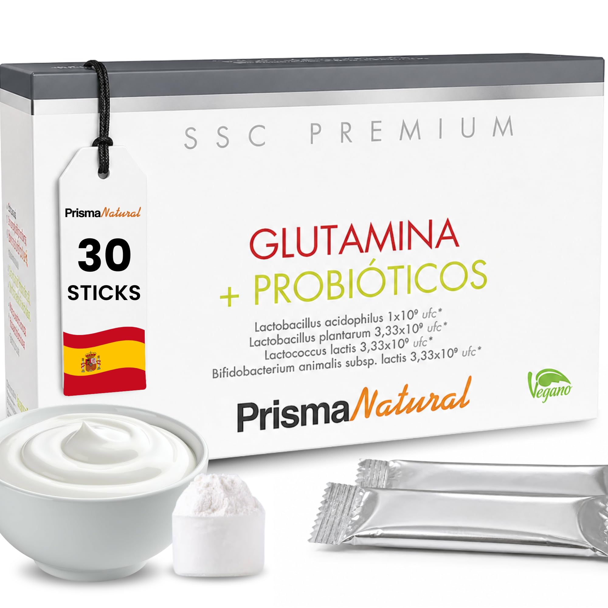 Prisma Natural Glutamine + Probiotics 30 Sticks X 4.37 g, dezodorant