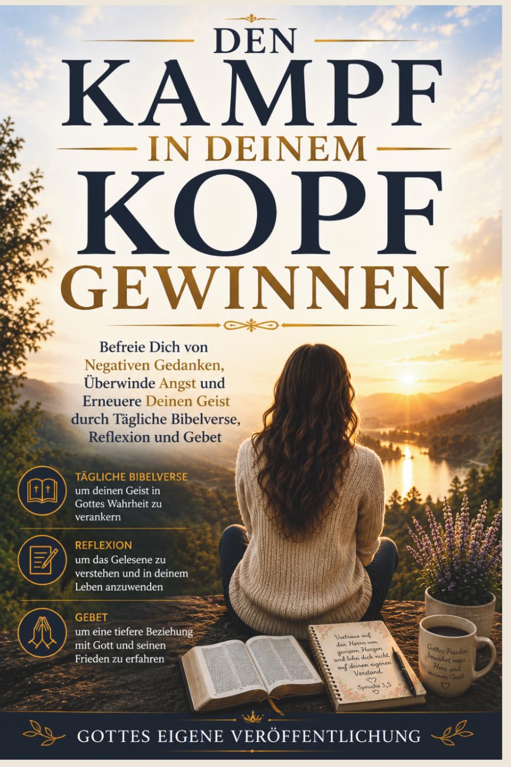 Den Kampf In Deinem Kopf Gewinnen: Befreie Dich von Negativen Gedanken, Überwinde Angst und Erneuere Deinen Geist durch Tägliche Bibelverse, Reflexion und Gebet