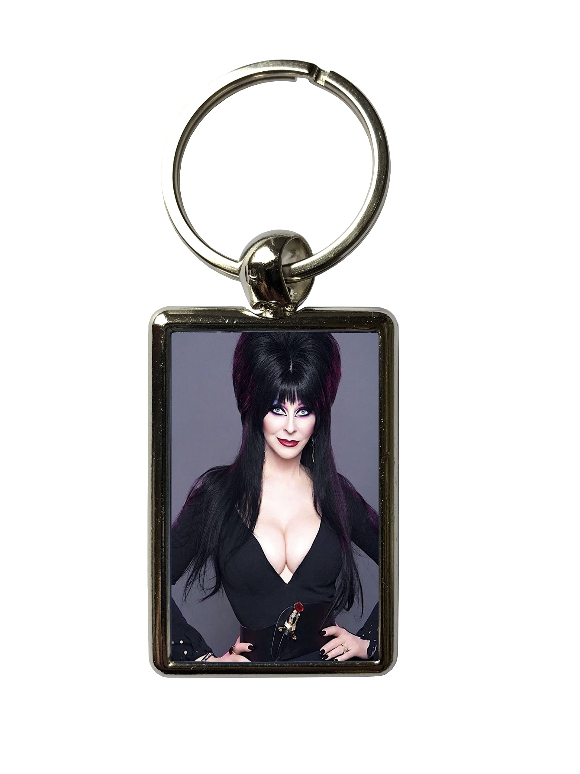 Super Universe Elvira Mistress of the Dark Unpleasant Dreams Metal Keyring 3 x 4.5 cm