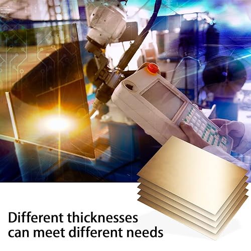 Miniatura 6 de Hoja de latón, surtido de calza de latón, 6 pulgadas de largo x 4 pulgadas de ancho, 0.001 pulgadas, 0.002 pulgadas, 0.003 pulgadas, 0.005 pulgadas