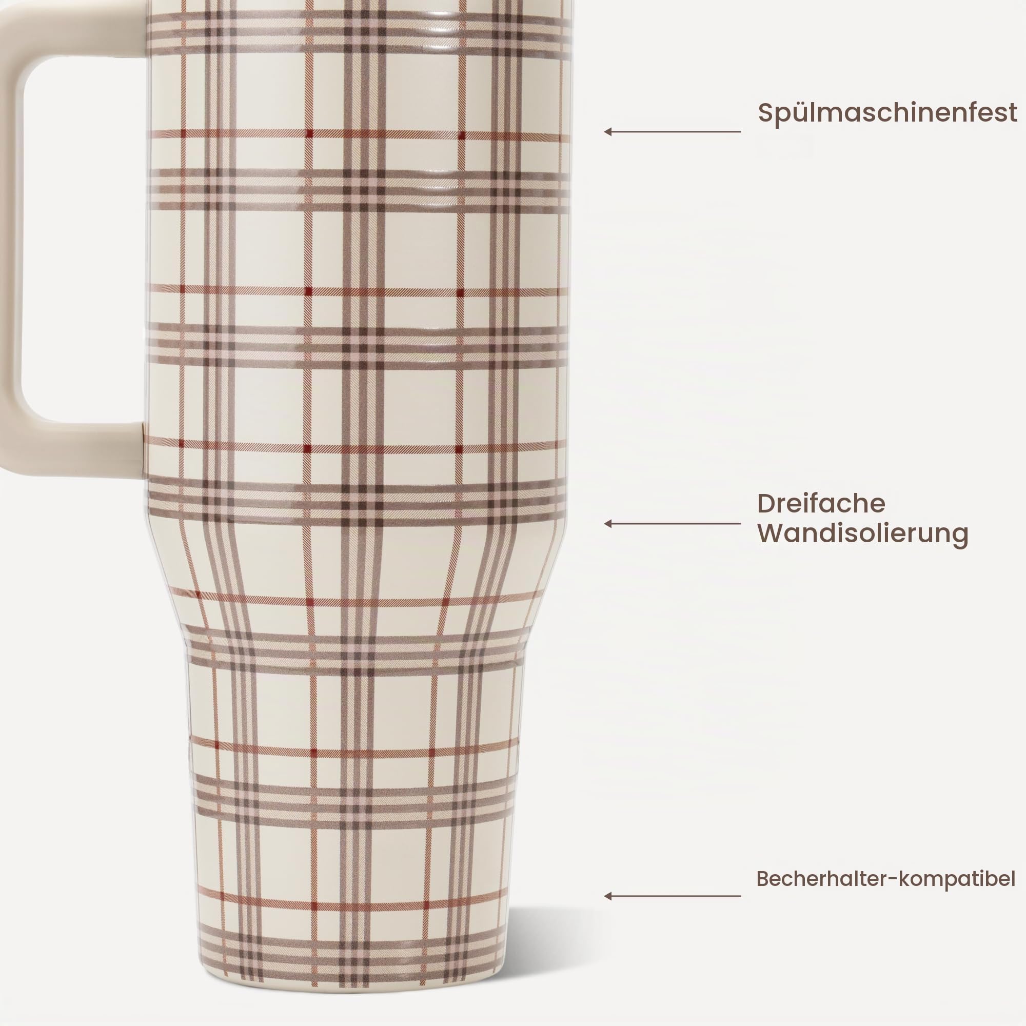 HydroJug Traveler Isolierter Becher mit Griff und Strohhalm, 900 ml, Blau