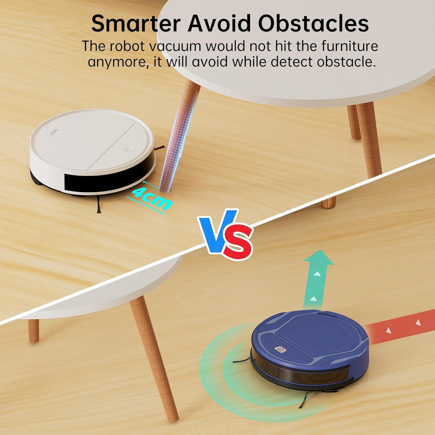 OKP Life K5P Pro Robot Vacuum avoiding obstacles