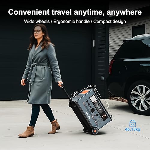 Miniatura 4 de OSCAL PowerMax 6000 - Generador solar con panel solar de 3 × 400 W, voltaje de fase dividida de 120 V/240 V, salidas de CA de 6000 W