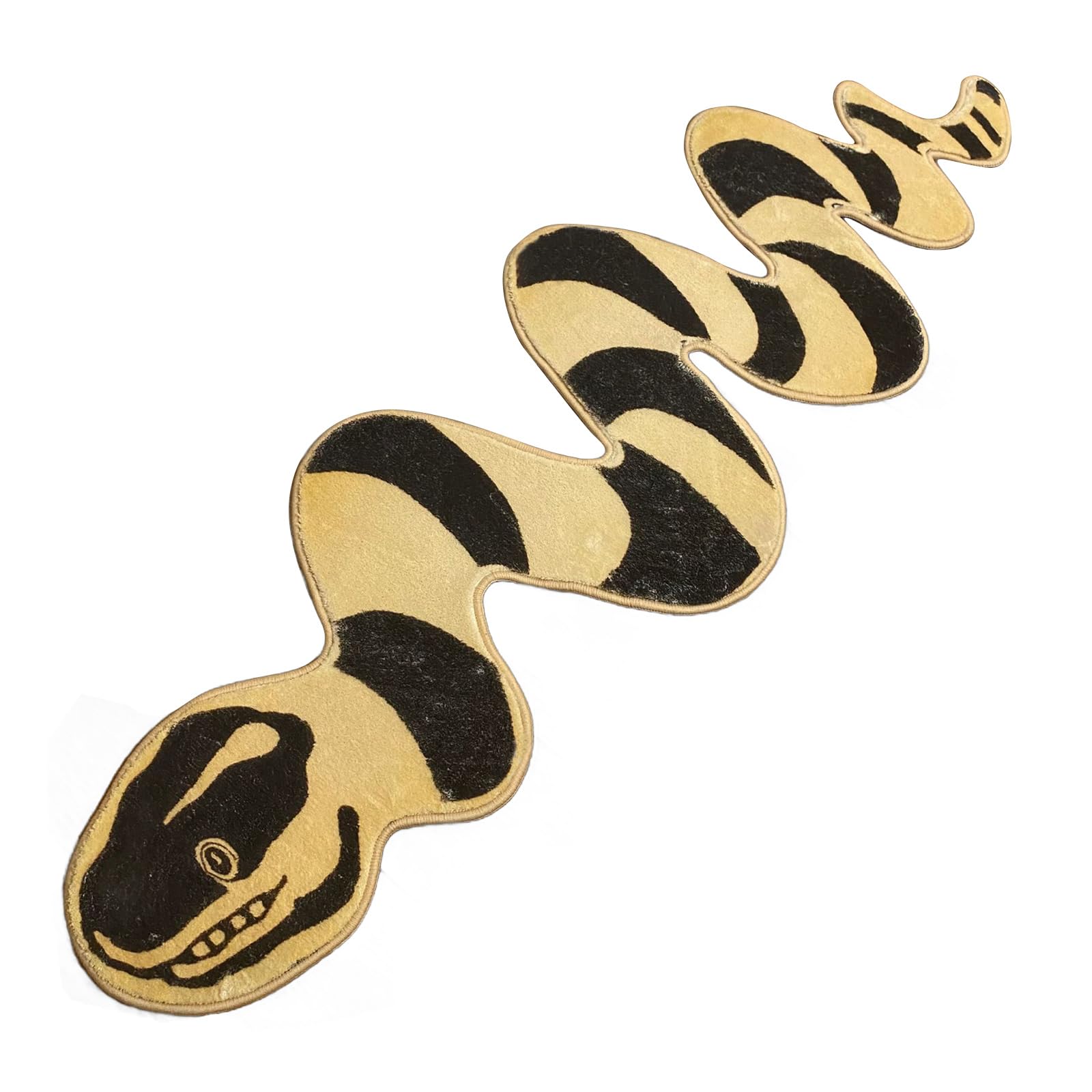 Tapis animal décoratif motif serpent avec revêtement de sol antidérapant