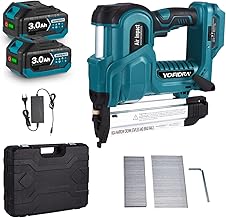 Yofidra Pistolet Agrafeuse à Batterie - Agrafeuse & Cloueur 2 en 1 avec 200 Clous & 200 Agrafes, 2x3,0Ah Batteries, Éclairage LED, 2 Modes, pour l'Assemblage de Meubles et les Travaux Manuels en Bois