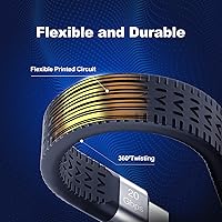 Vista 5 de Cable USB-C corto [5 pulgadas], carga rápida PD de 100 W, transferencia de datos de 20 Gbps, cable corto USB C a USB C, Thunderbolt 3 para iPhone