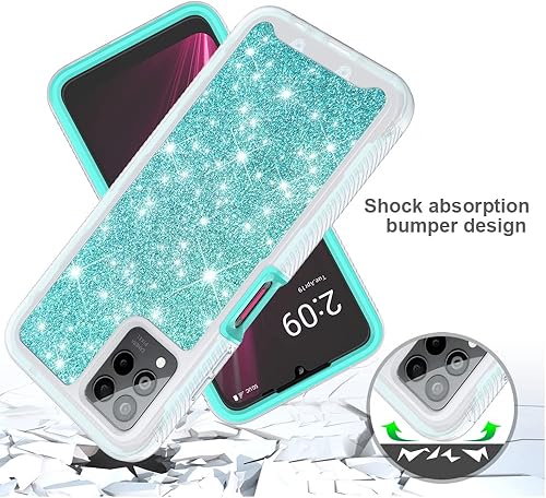 Miniatura 10 de TJS Funda compatible con T-Mobile Revvl 6X Pro 5G, Revvl 6 Pro 5G, con protector de pantalla incorporado, TPU de cuerpo completo, mármol mate,