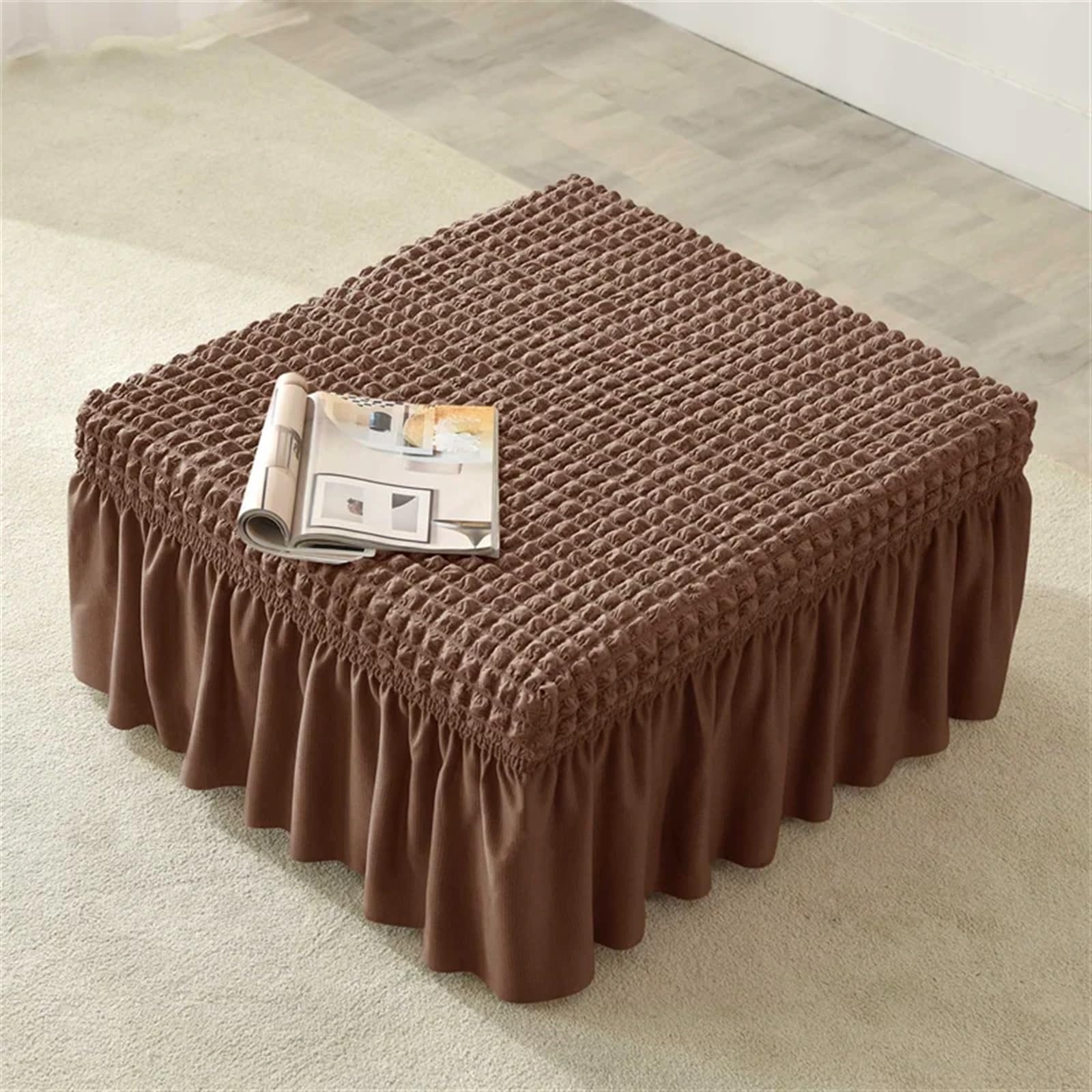 YXINAER Foot Stool Cover Square Footrest Skirt Cover for Living Room(A4 Footstool Cover)