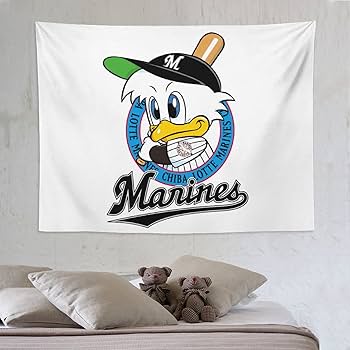 Amazon.co.jp: タペストリー 千葉ロッテマリーンズ 壁掛け おしゃれ