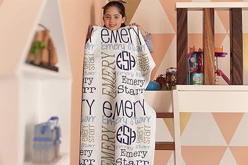 Miniatura 3 de NAZENTI Mantas de bebé personalizadas para niños y niñas con nombre, manta con nombre personalizado para hija de parte de mamá y papá, regalo para