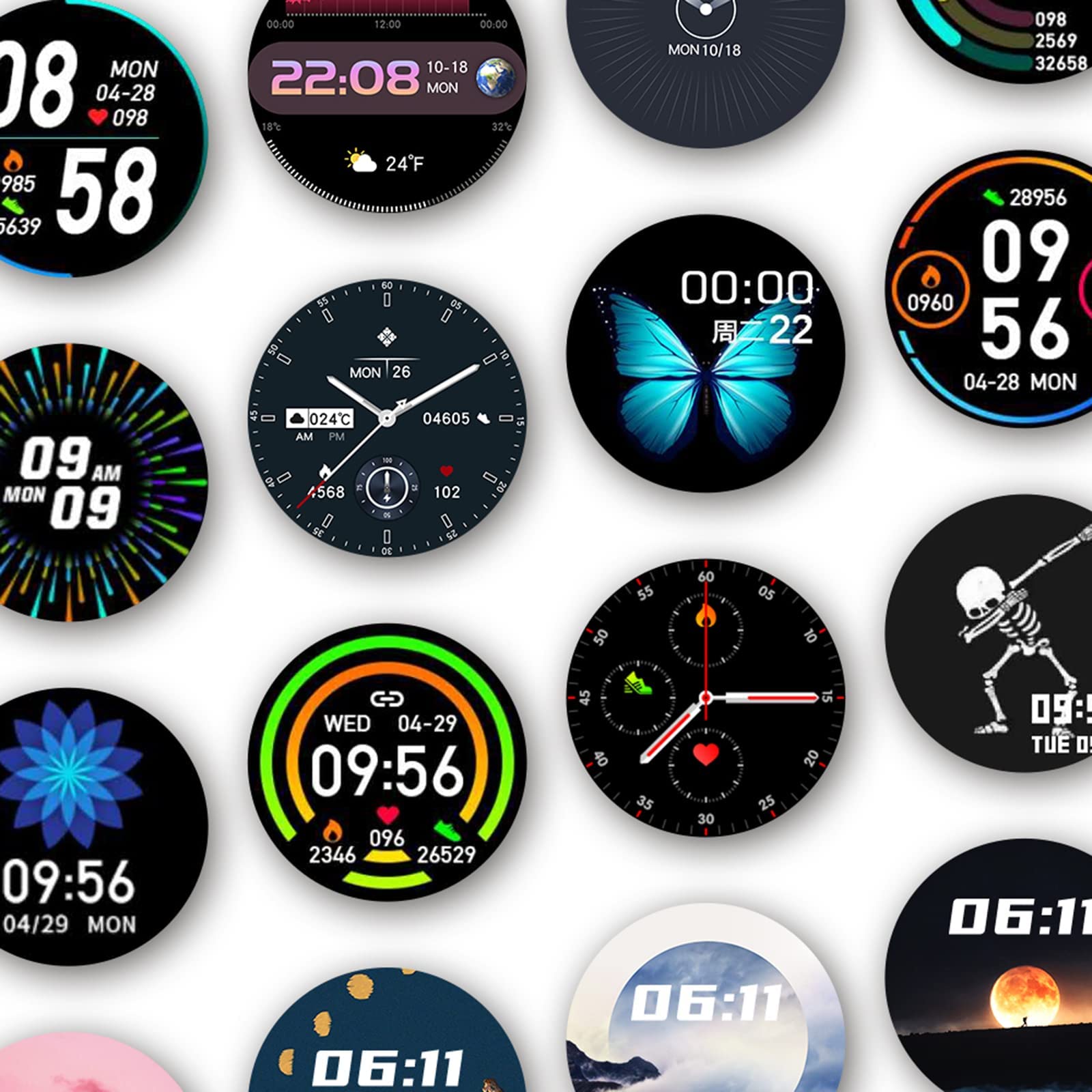 PURRL Smart Watch per telefoni Android/iOS 1.28'' Full Touch Screen Fitness Tracker per uomo Smartwatch con chiamata Bluetooth/cronometro IP67 Orologio fitness impermeabile marrone (nero) little