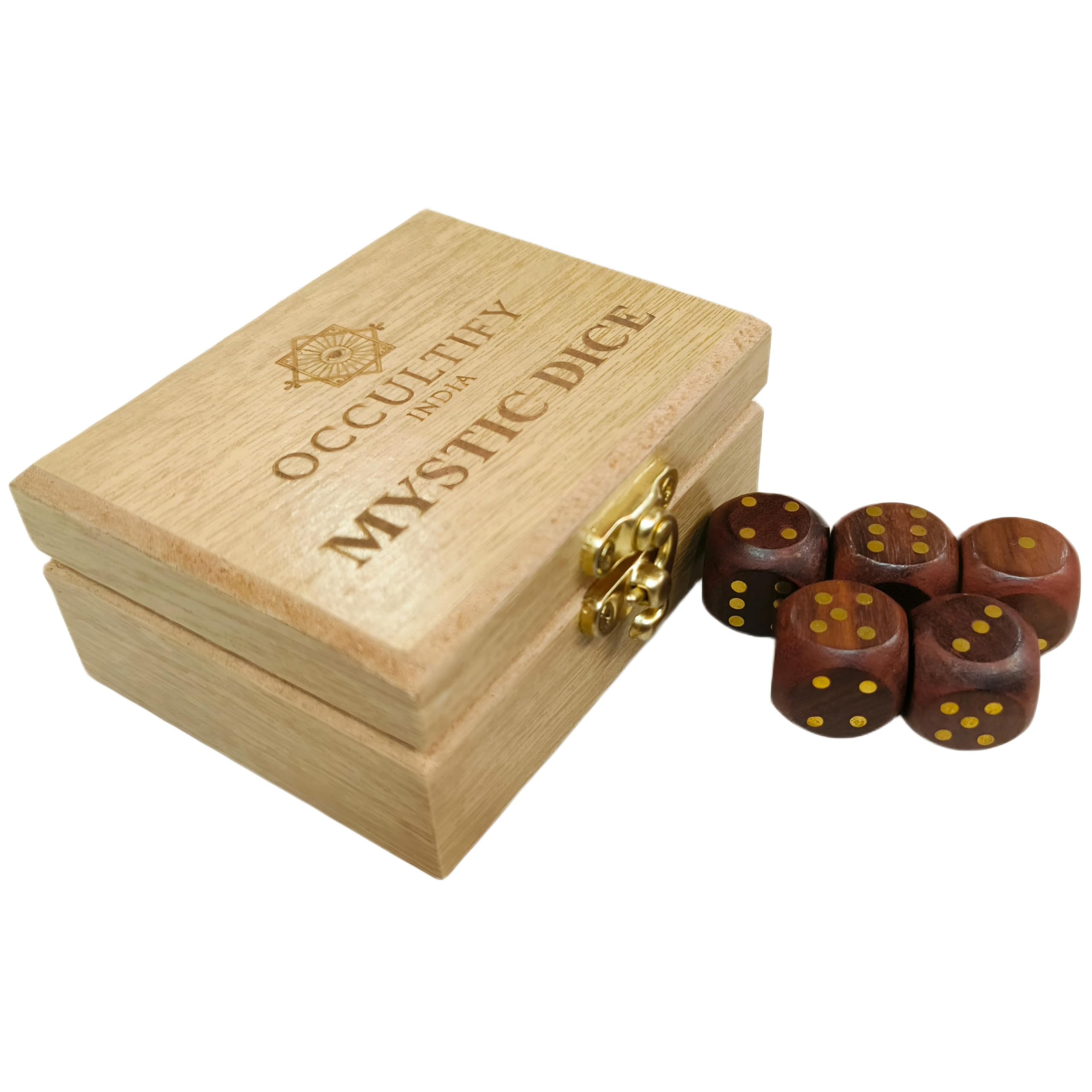 Mystic Dice for Dice Reading | Astrology | Games | Wooden Dice - Sheesham | Metal Brass Digits Handmade with Wooden Case & Carry Pouch (B0DCK4Y4YT) Amazon Price History, Amazon Price Tracker