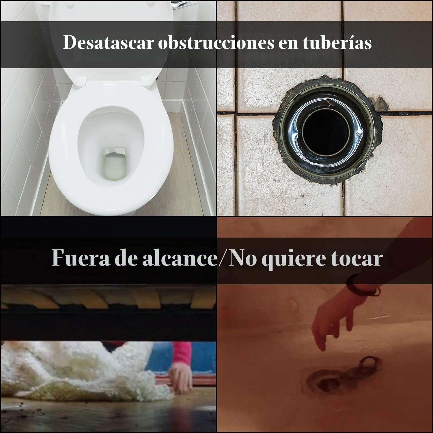 Hurón Desatascador Canalizador WC 1,8 m – Desatascador de inodoro de manivela con garra de águila – Antiarañazos – Desatascamiento serpiente de fontanero ideal para eliminar escombros y zuecos
