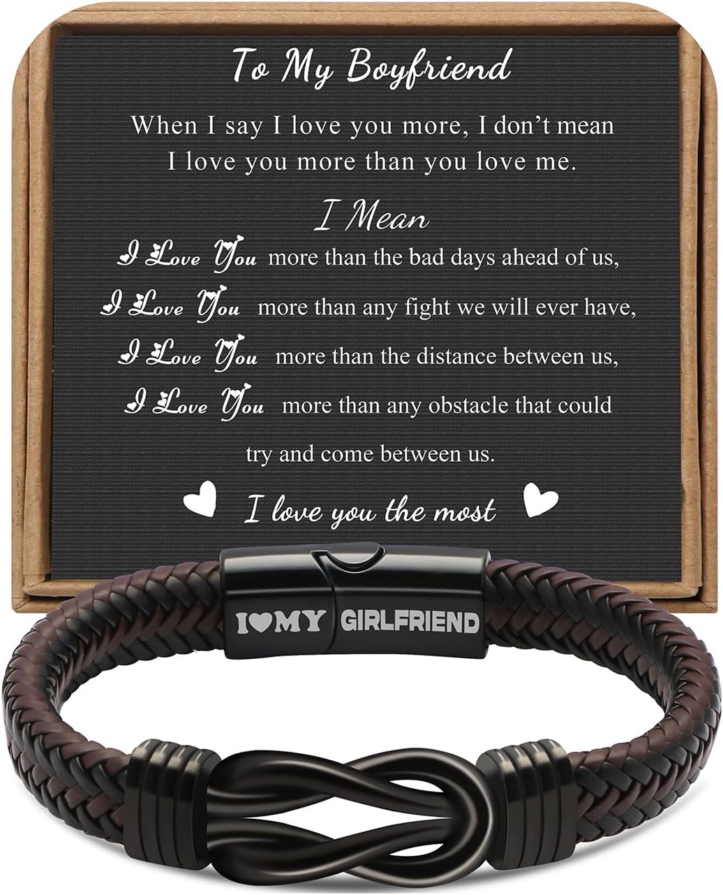 Joycuff 𝗚𝗶𝗳𝘁𝘀 𝗳𝗼𝗿 𝗠𝗲𝗻 𝗞𝗻𝗼𝘁 𝗕𝗿𝗮𝗰𝗲𝗹𝗲𝘁, Valentines Fathers Day Anniversary Christmas Birthday Gifts for Him Dad Husband Boyfriend Son New Dad Stepdad Bracelets for Men