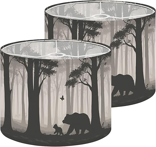 Miniatura 20 de Lamp Shades Set of 2 Floral style 70s groovy daisy flowers Retro floral naive design Style Drum lampshades for Floor Lamps Table Lamps Pendant Light