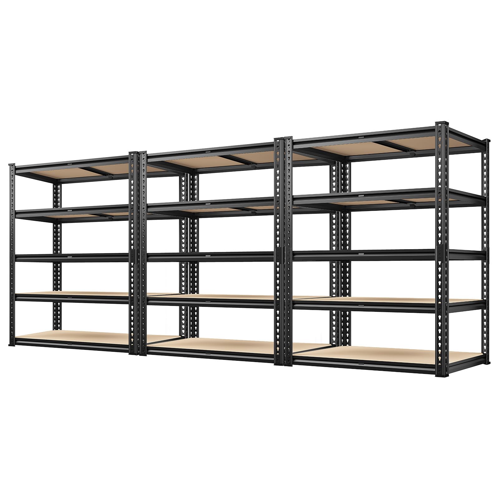 REIBII 72" Garage Shelving, Heavy Duty Storage Shelves 2000LBS, 5 Tier Metal Shelving Unit, Adjustable Garage Storage Shelves for Warehouse Pantry