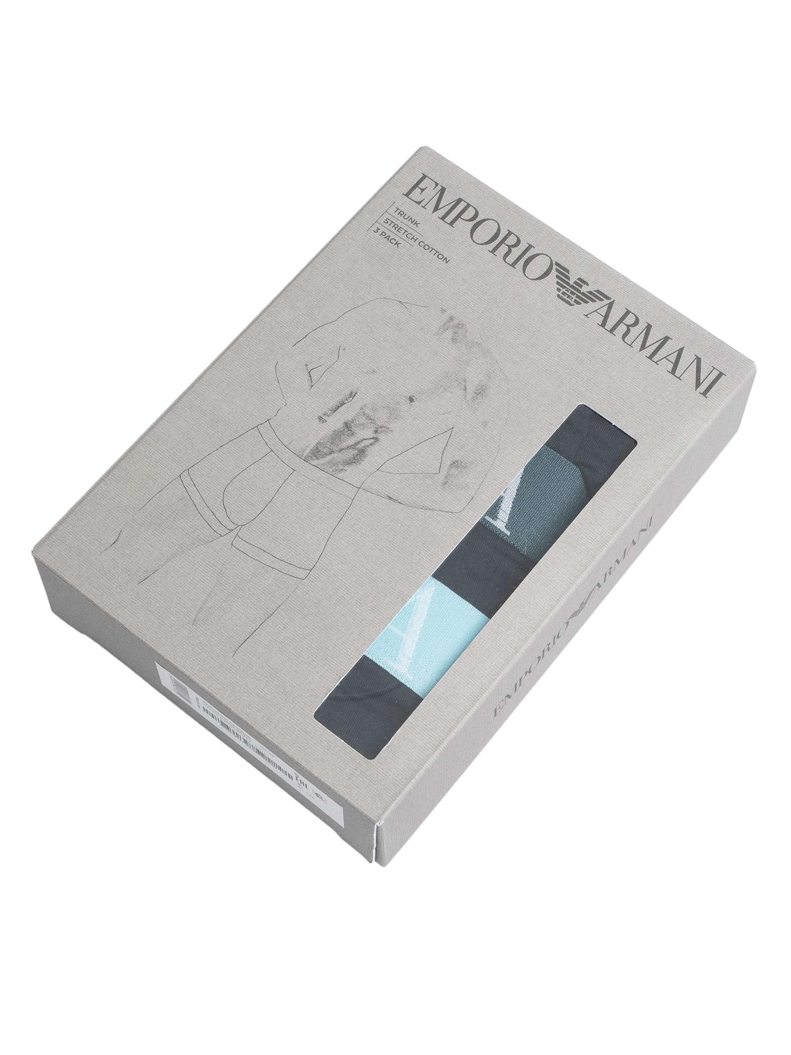 EMPORIO ARMANI Boxer Uomo, AR.Blu/AR.Blu/AR.Blu, XXL