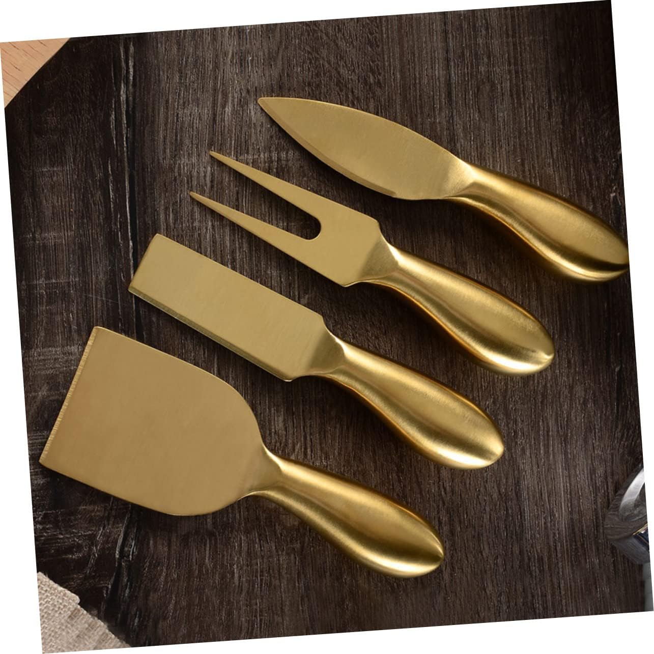 Ergonomic Cheese Knife Set Cheese Grater Block Slicer Knife Fork Tools Rust-proof Stainless Steel