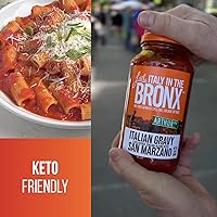 Vista 3 de Little Italy Bronx Italian Gravy Sauce - Marinara Sauce, Pasta Sauce, Tomato Sauce, Low Carb Spaghetti Sauce, No Added Sugar - 24 Oz (3-Pack)