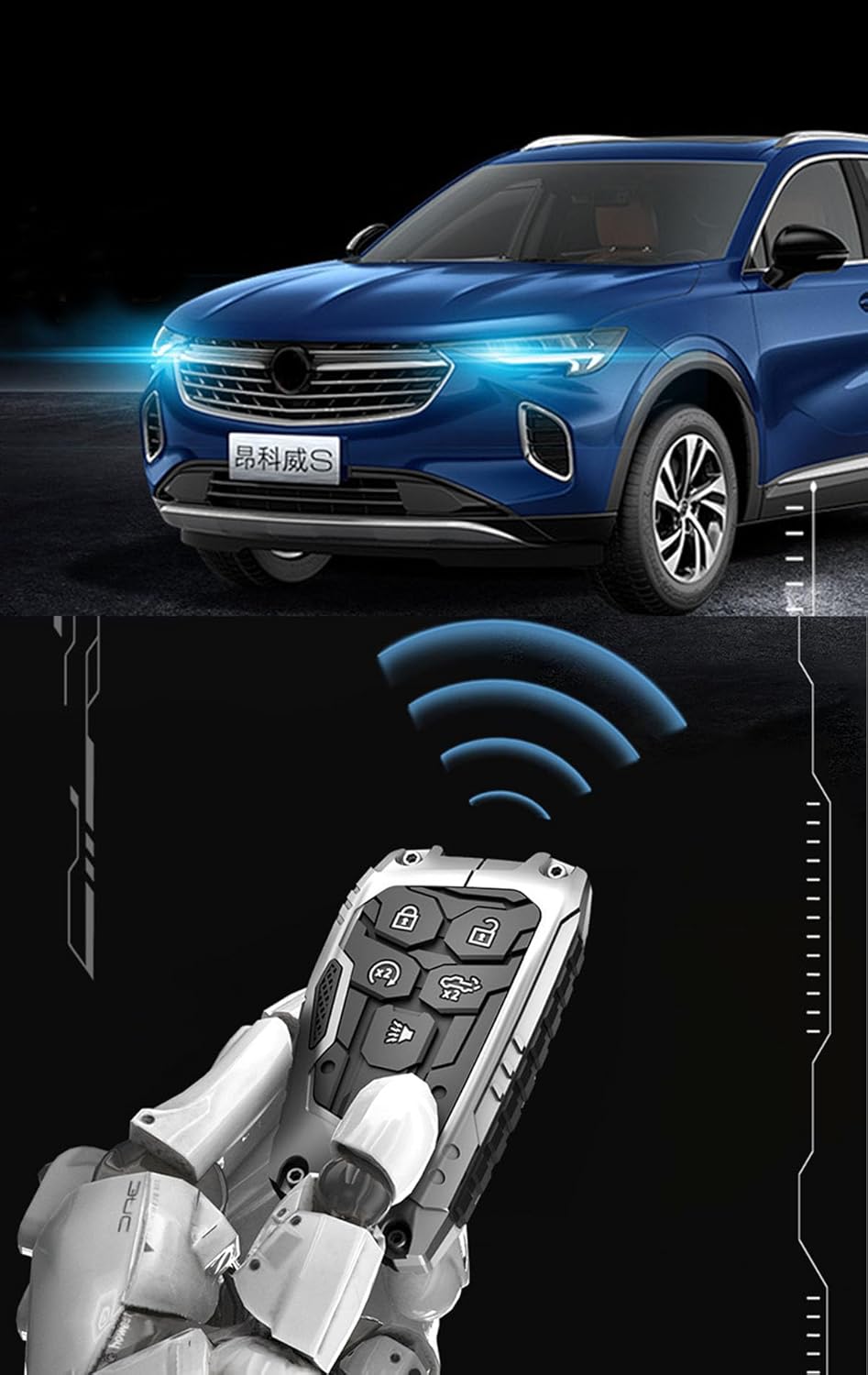 Mecha ヘビーデューティー 自動車用リモートコントロールキーフォブカバーキーチェーン 2021-2025 シボレー タホ サバー