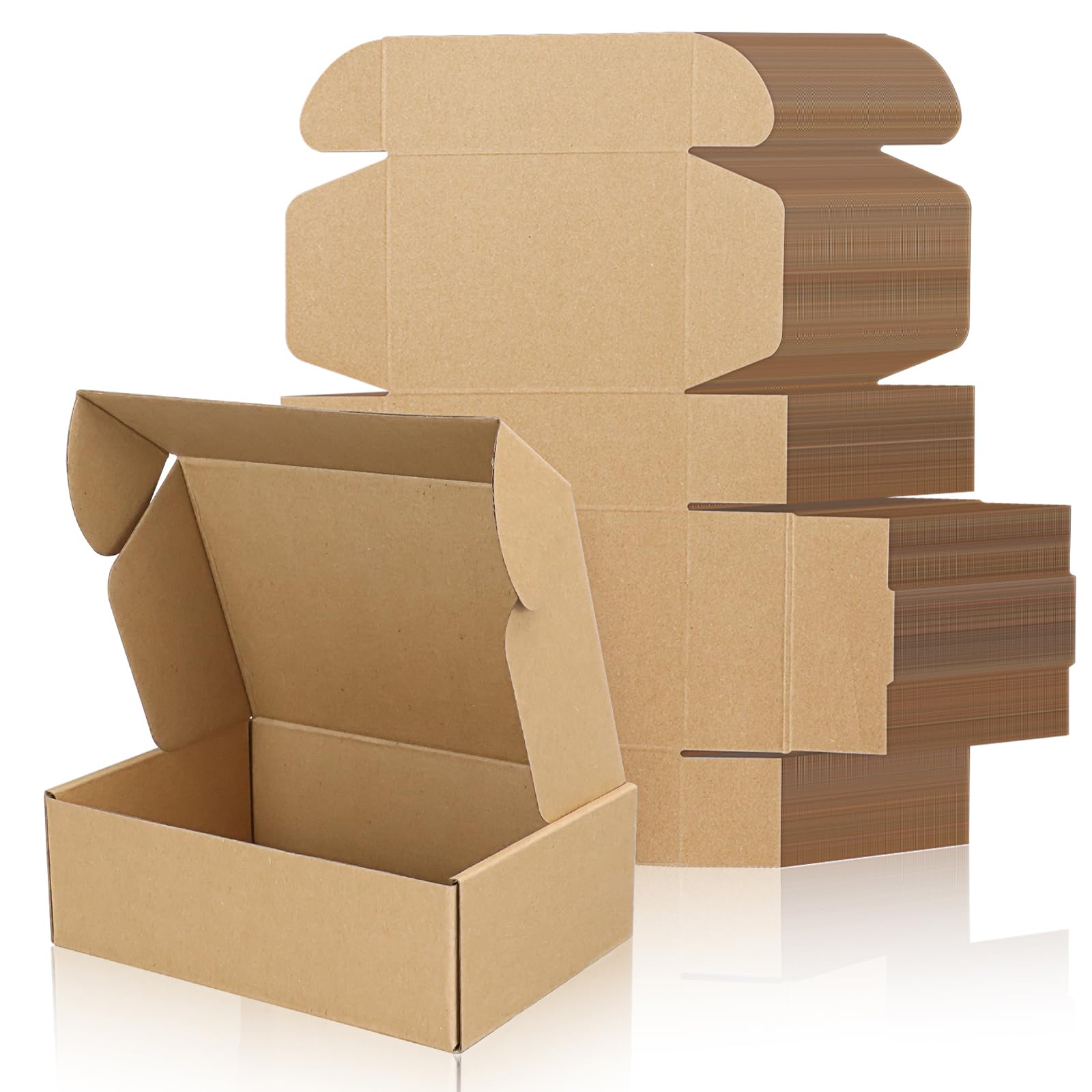 100 Pcs Small Cardboard Boxes Bulk, 15 x 10 x 5 cm Corrugated Mailer Box for Posting, Packaging Shipping Boxes for Business Posting Storing Gift (Brown)
