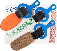 Vista 4 de READY 2 LEARN Paint and Dough Explorers - Juego de 1 - Juego de 4 - Rodillos de textura resistente y gruesa para niños y bricolaje - Herramientas