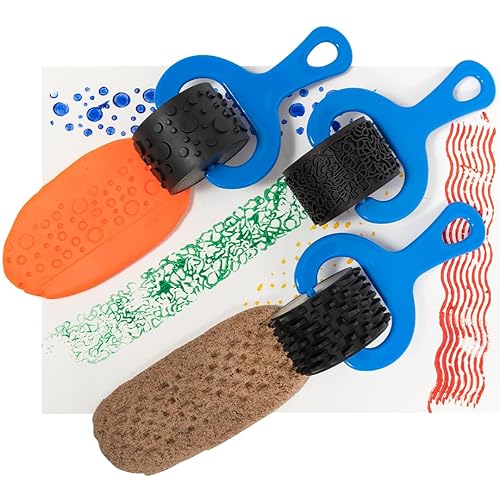 Miniatura 4 de READY 2 LEARN Paint and Dough Explorers - Juego de 1 - Juego de 4 - Rodillos de textura resistente y gruesa para niños y bricolaje - Herramientas de