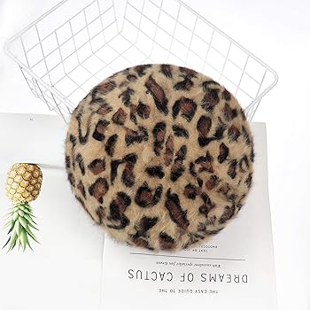 Glamorstar Women's Leopard Beret Vintage Hat at Amazon Women's