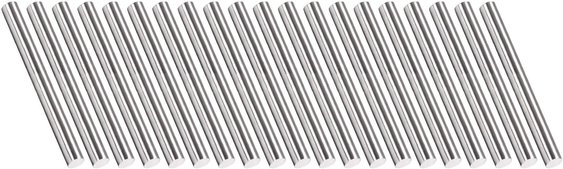 Unifizz 5mm x 50mm 304 Stainless Steel Solid Round Rod for DIY Craft Model Car Helicopter Airplane - 20pcs