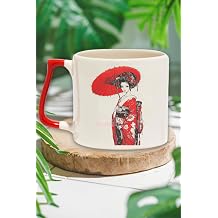 Geleneksel Japon K z Kimono 1 Bask l  Anime Manga Do um G n  Hediye K rm z  Kulplu Kupa Bardak, QBT5300