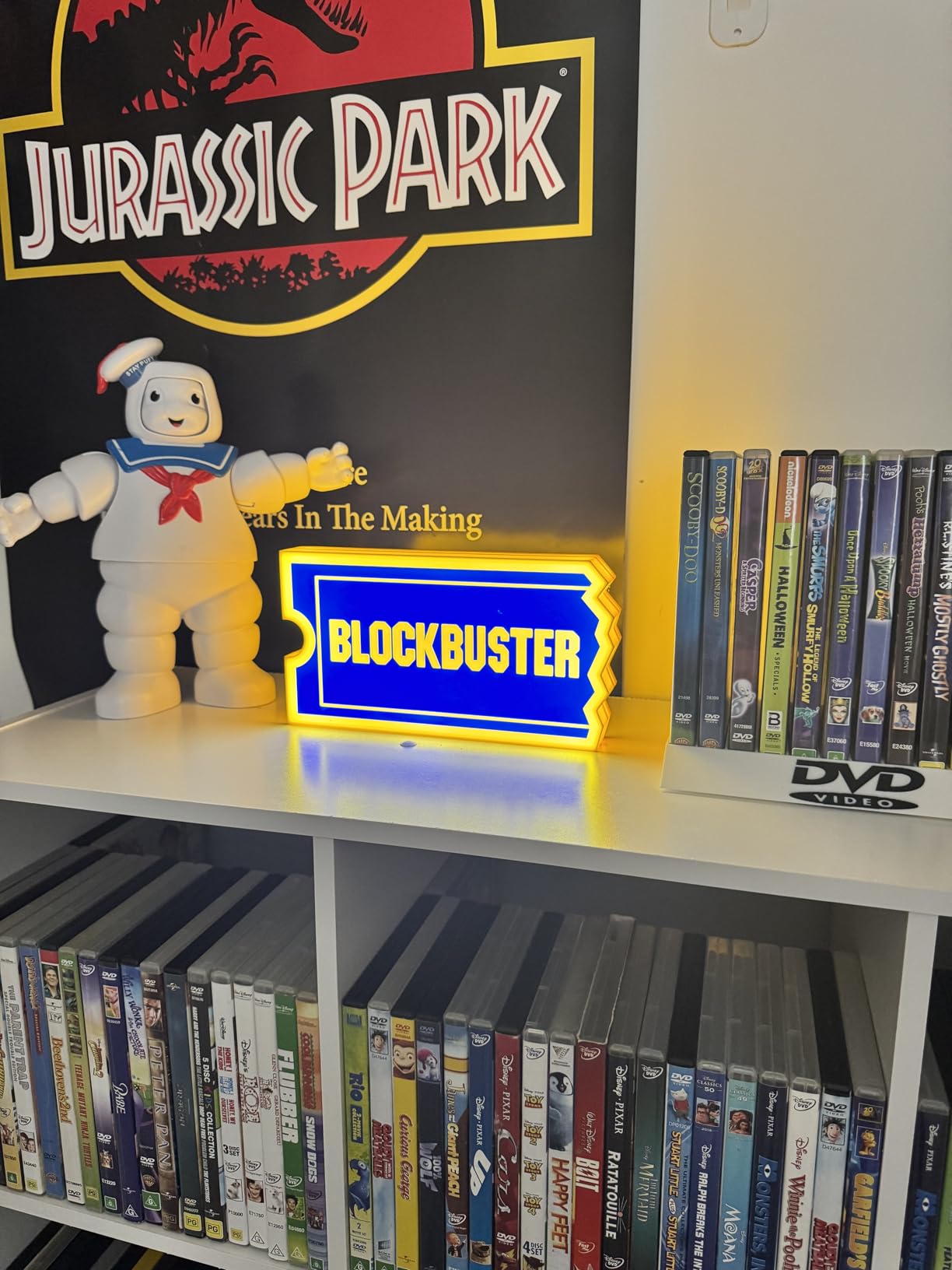 Blockbuster Led Sign Blockbuster Illuminated LED Sign, USB-Powered Night Light, Blue and ...