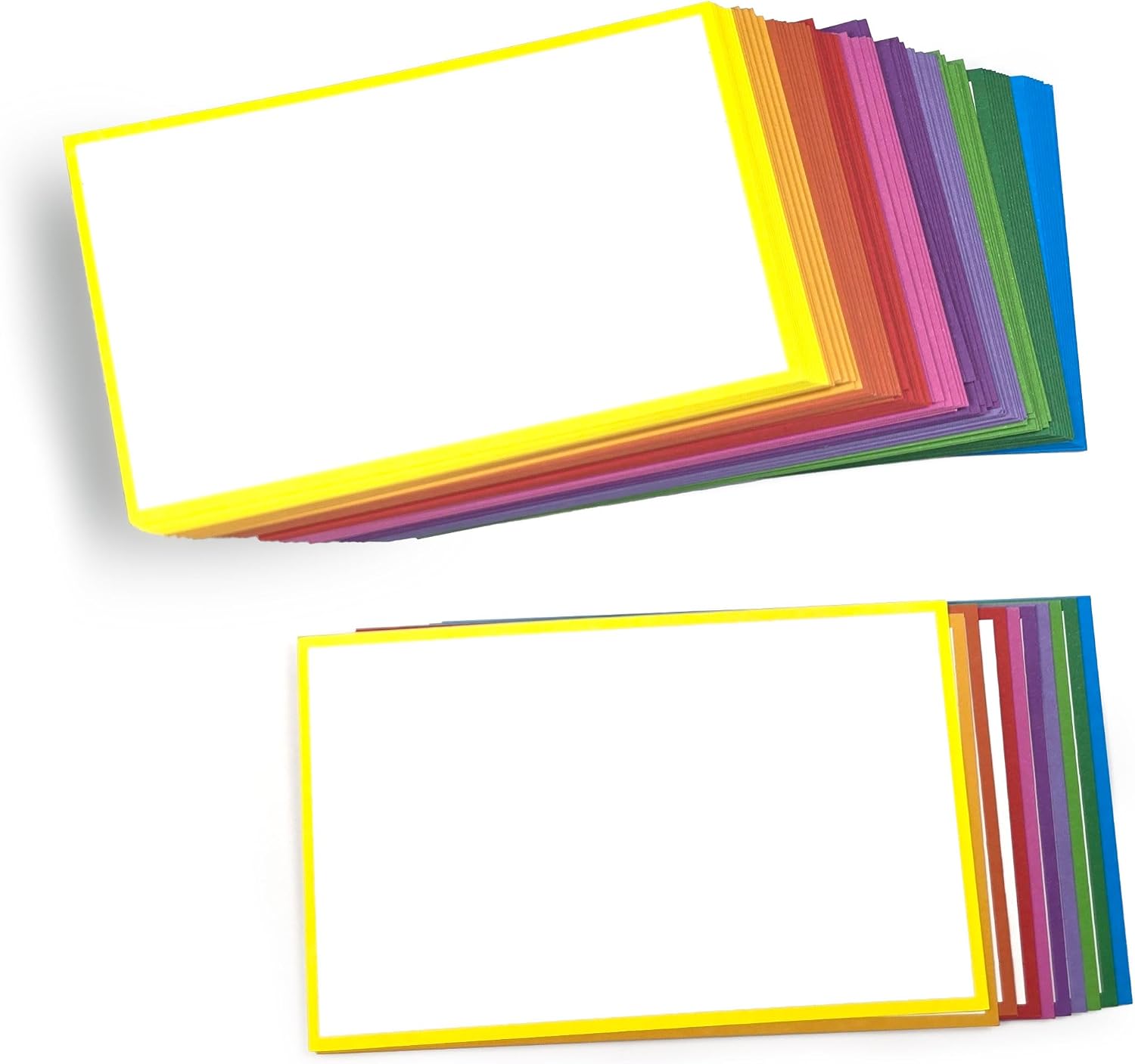 PPAPPAPPIYO 4x6 Minimalist Color Border Index Card 50 Pack 260gsm (Multi)