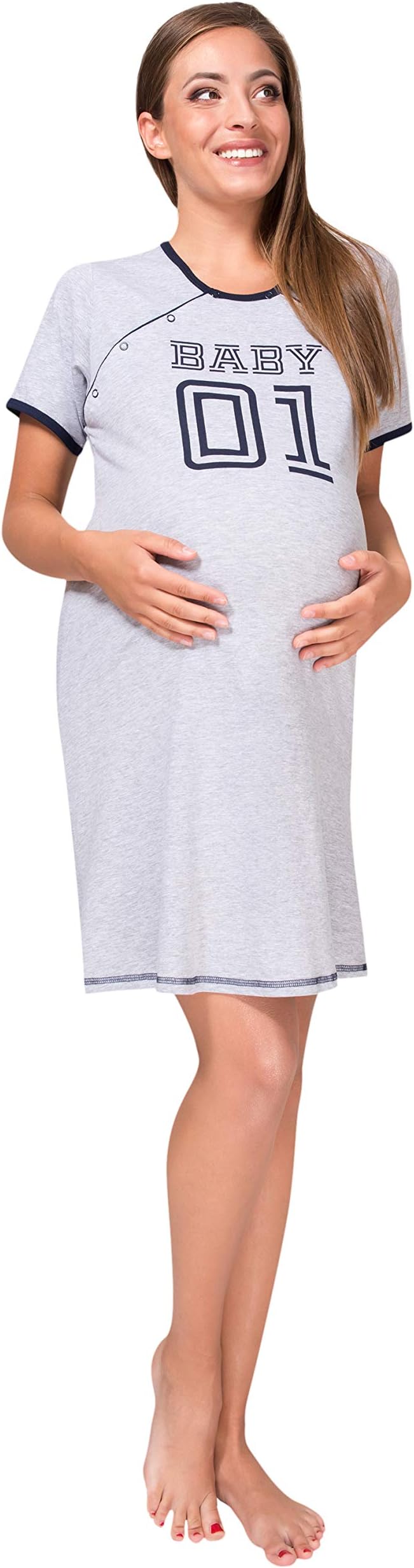 Maternity Nursing Breastfeeding Nightdress Pyjama Sweet Love 3 Colors