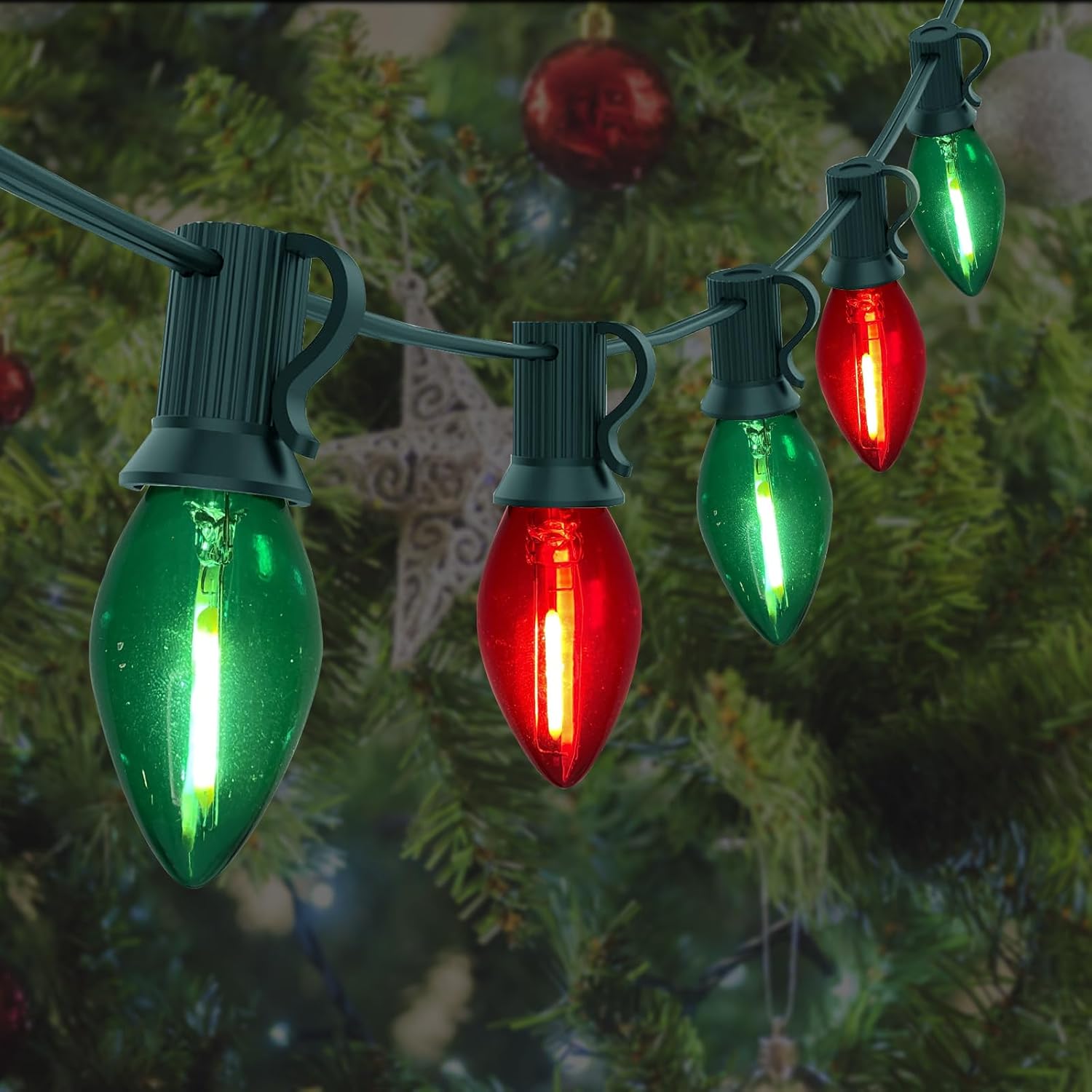 C7 LED Christmas Lights Multicolor 25Ft Outdoor Christmas Decoration C7 Led Christmas Lights Amazon