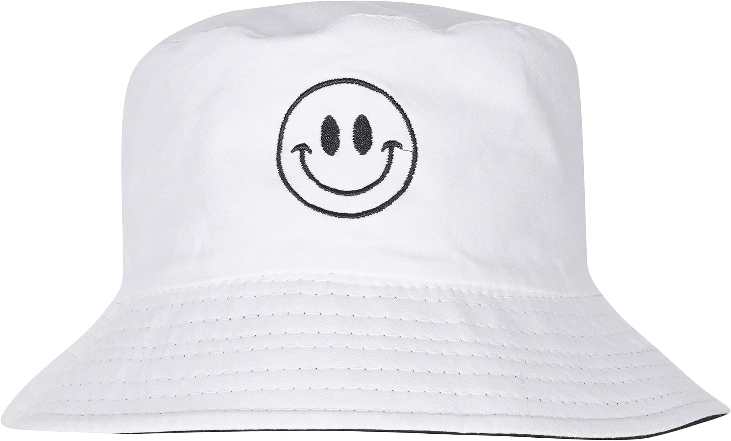 ZachariasUnisex Cotton Fishermen Bucket Smiley Reversible Cap Hat
