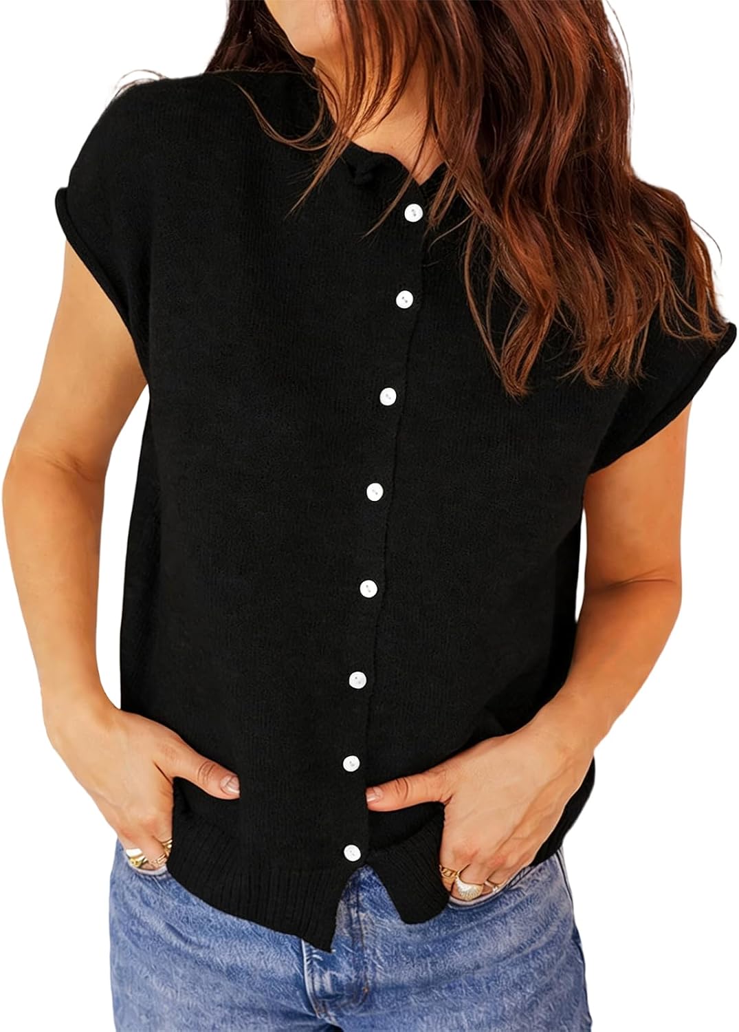 SKOINVB Womens Cropped Cardigan