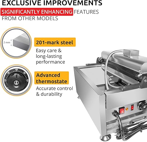 Miniatura 4 de ALDKitchen Taiyaki - Máquina para hacer gofres de pescado  Plancha de gofres Taiyaki de forma redonda con revestimiento antiadherente  8 piezas  110